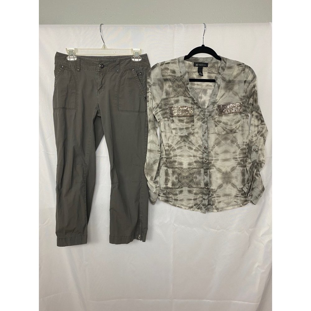 I-N-C International Concepts 2 Piece Set Blouse & Capris
